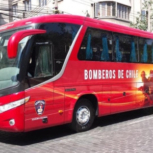 Nuevo bus Institucional de Bomberos de Chile