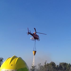 apoyo aereo con helicoptero