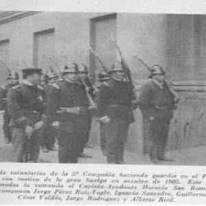 Guardia de Palacio de la Moneda  22 y 24 de Octubre de 1905,
